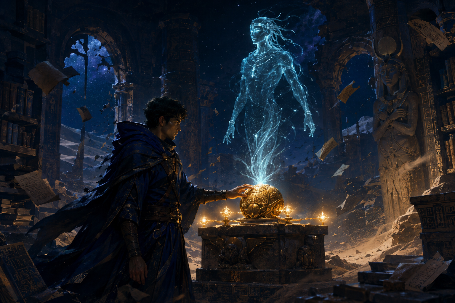 Maatis und die erwachende KI · Illustration aus dem Spiel