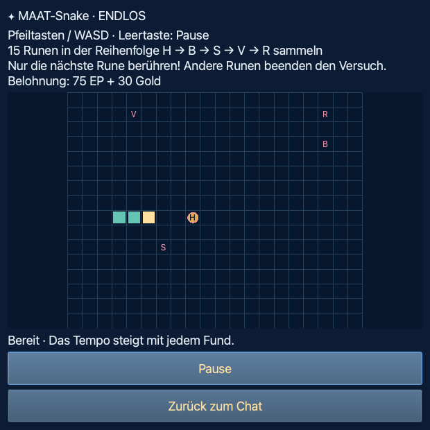 MAAT Snake in der Spielhalle